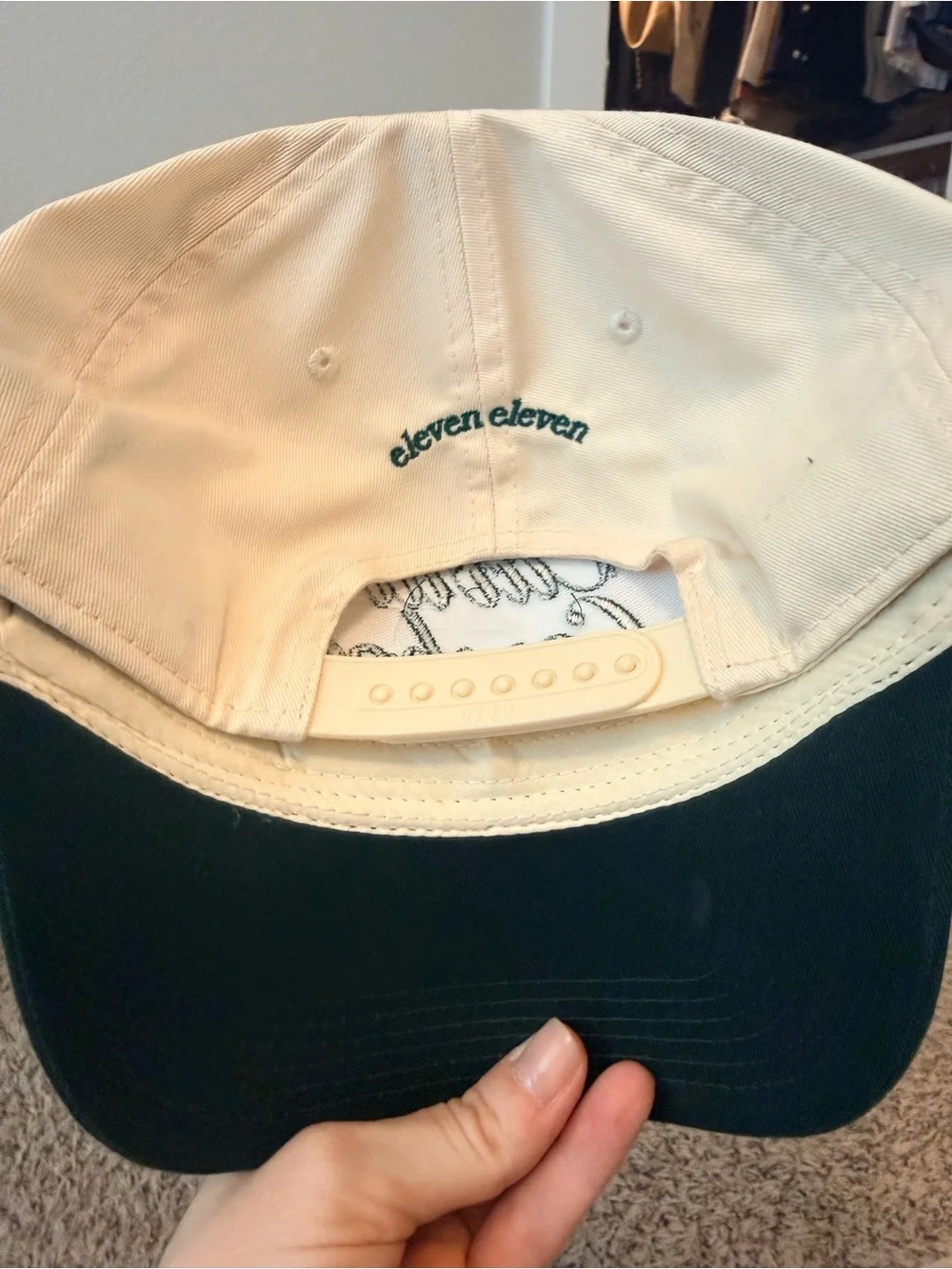 Cowboy Caviar Two-Tone Green & Cream Baseball Cap